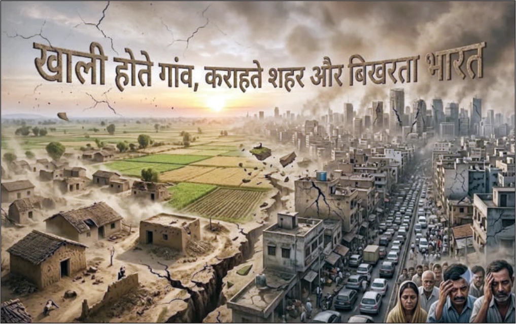 खाली होते गांव, कराहते शहर और बिखरता भारत